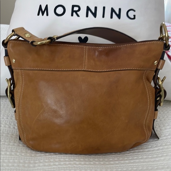 Coach Tan Leather Hobo Shoulder Bag - Picture 9 of 16